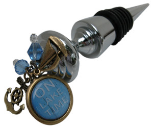 Wine Bottle stopper with On Lake Time Theme by Classic Legacy