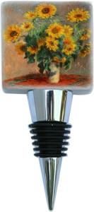Wine Bottle stopper with Sunflowers