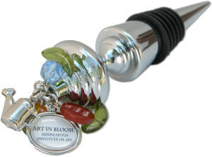 Custom Wine Stoppers often are inspired by Mother's Day Flowers such as this one called "Art in Bloom"