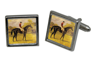 Cuff Links Luxury Hotel Gifts could include styles similar to these cuff links with the vintage race horse image by Classic Legacy were designed exclusively for The Belle Meade Plantation in Nashville.