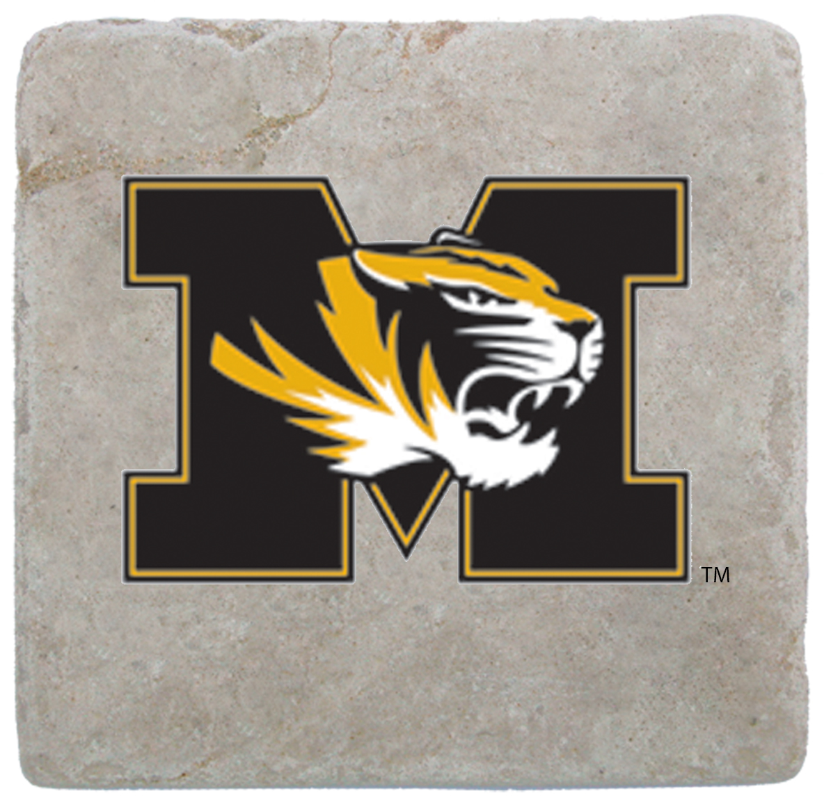 Marble Coaster with University of Missouri Tiger