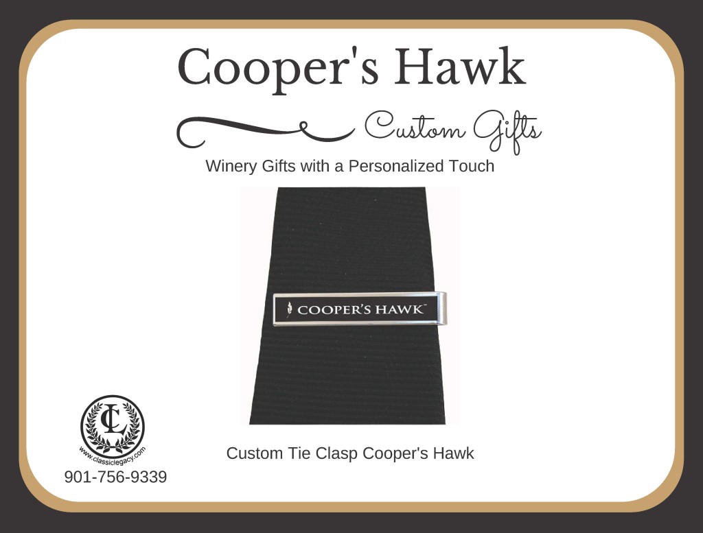 Cooper's Hawk Winery custom Tie Clasp