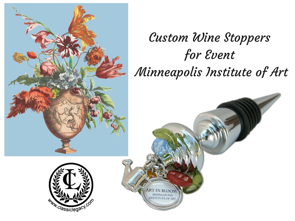 Custom Wine Stoppers for Event Minneapolis Institute of Art for special events 