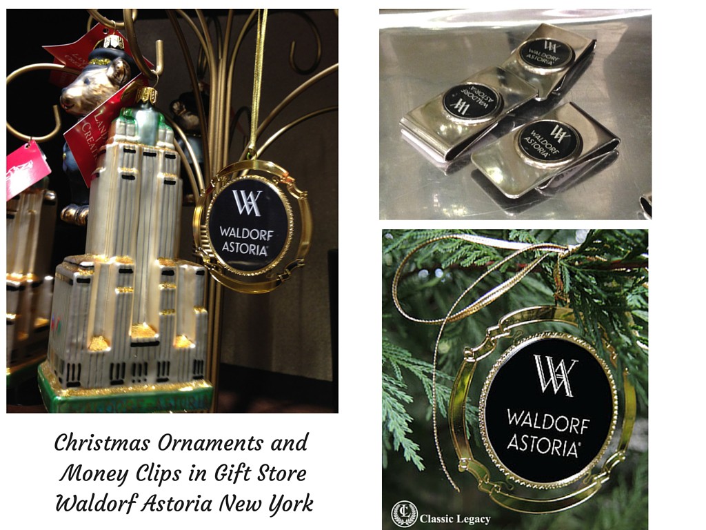  Christmas Ornaments and Money Clips in Gift StoreWaldorf Astoria New York