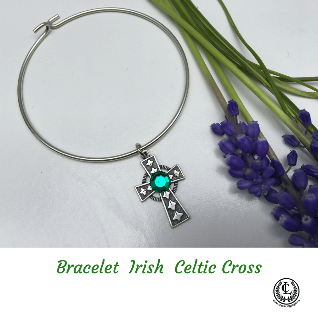 Bangle Bracelet Irish Celtic Cross