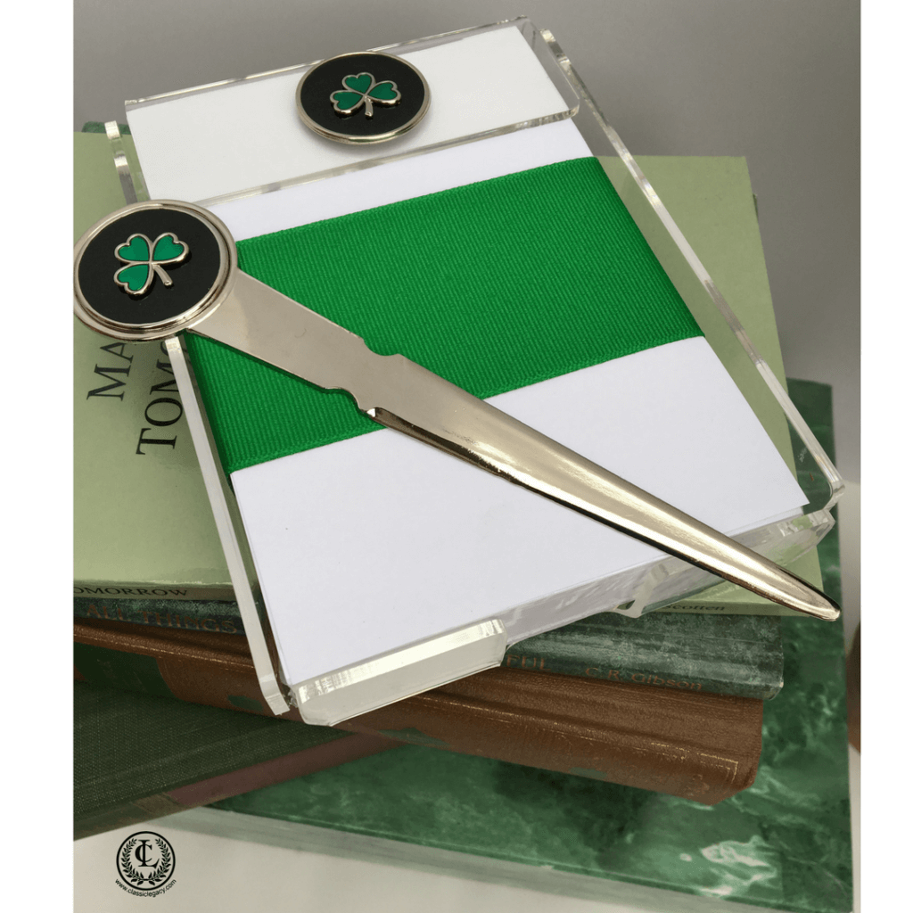 Notepad & Letter Opener Irish theme