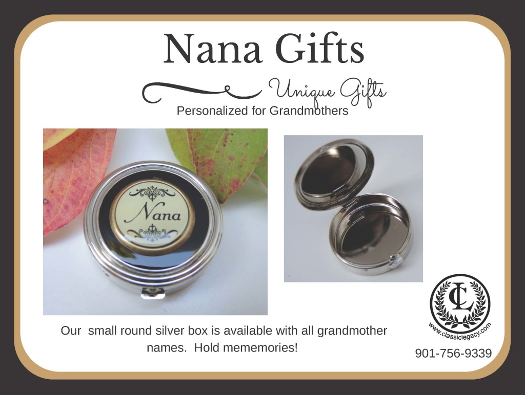 Silver Box with Nana medallion by Classic Legacy Custom Gifts