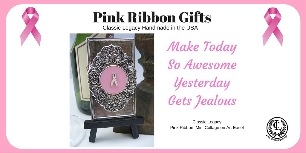 Pink Ribbon Gifts Include our new mini collage which is perfect for desktop or shelf to inspire to fight on! 