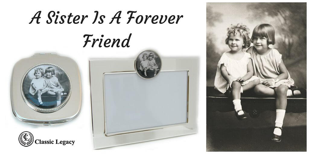 Sister Gifts with Vintage Image of Sisters by Classic Legacy 