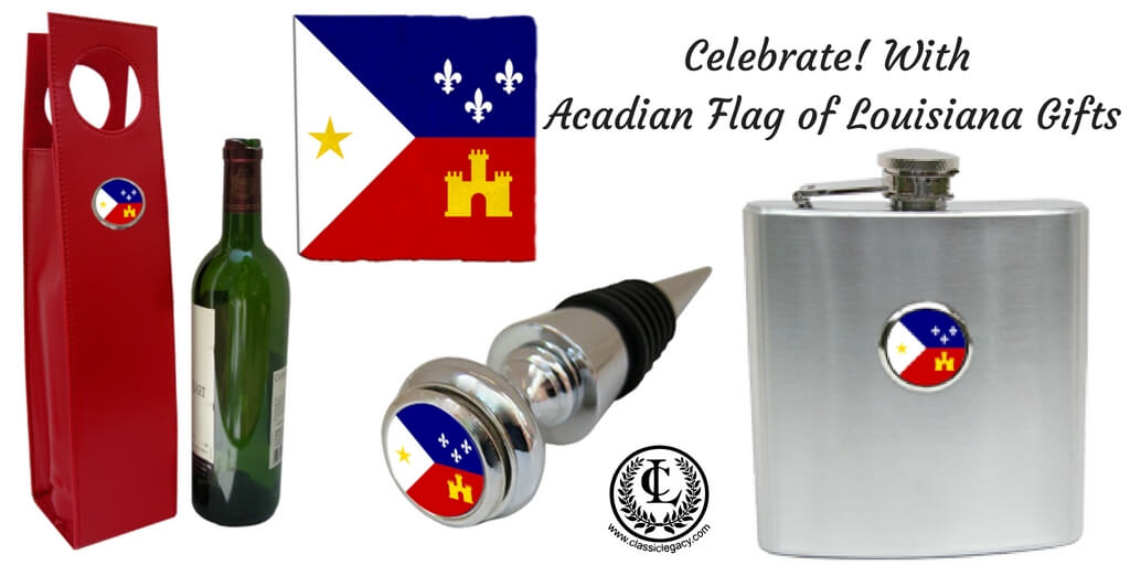 Wine Accessories & Flask Acadian Flag Louisiana Gifts