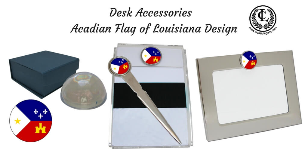 Desk Accessories Acadian Flag Louisiana Gifts