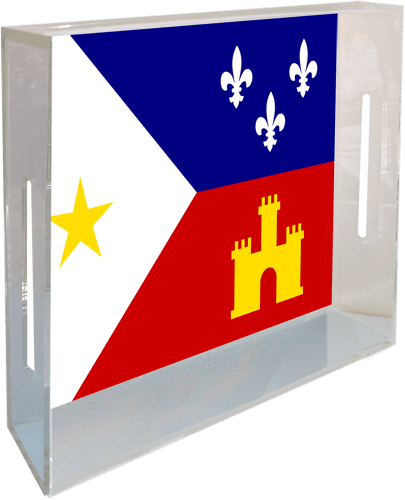  Acrylic Tray Acadian Flag Louisiana Gifts