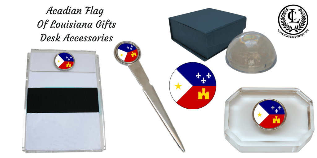 Flag gifts with Acadian Flag of Louisiana celebrate heritage
