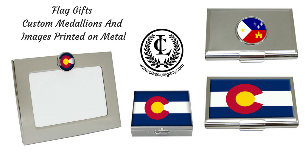 Custom Flag medallions and Printed Images on Metal