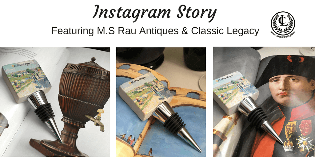 Instagram Story featuring MS Rau Antiques & Classic Legacy )