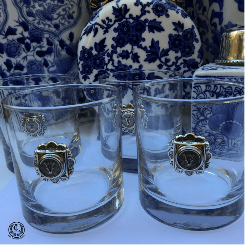 Classic Legacy Bourbon Glasses with Initials 