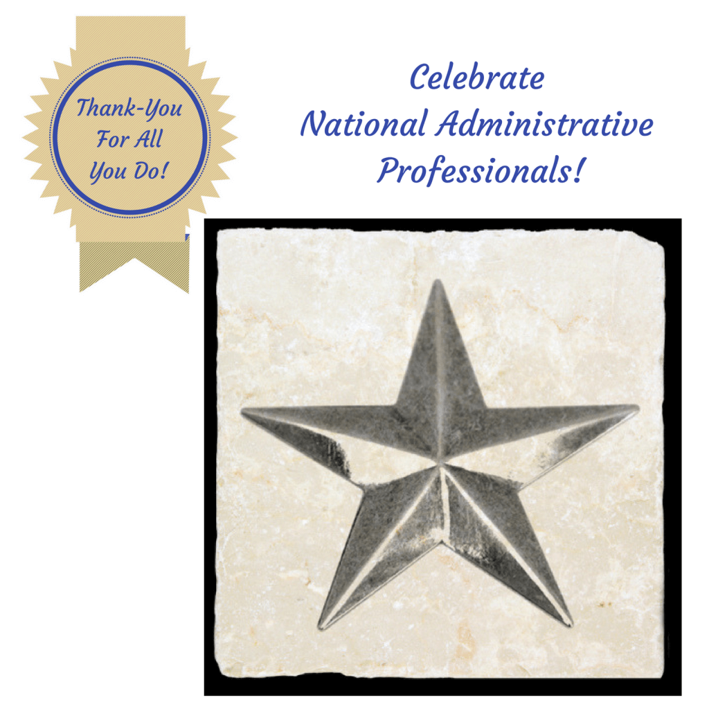 Star Marble Coaster National Admin Day Gift