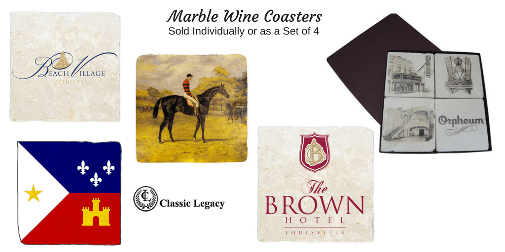 Marble Coasters For Personalized Wine Gifts