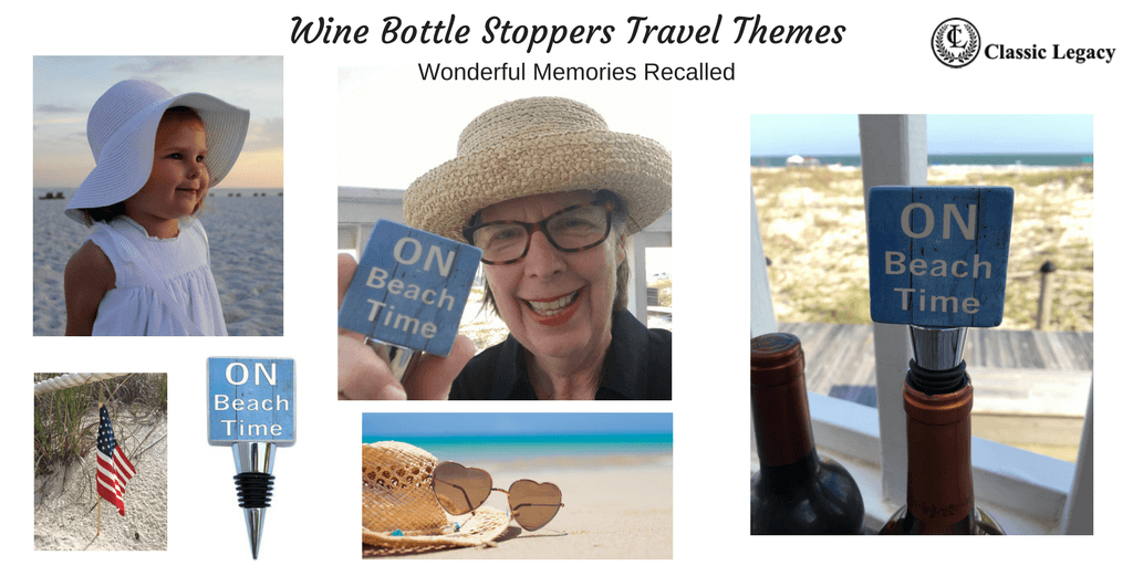 Personalized Wine Gifts and Wine Bottle stoppers for the Beach
