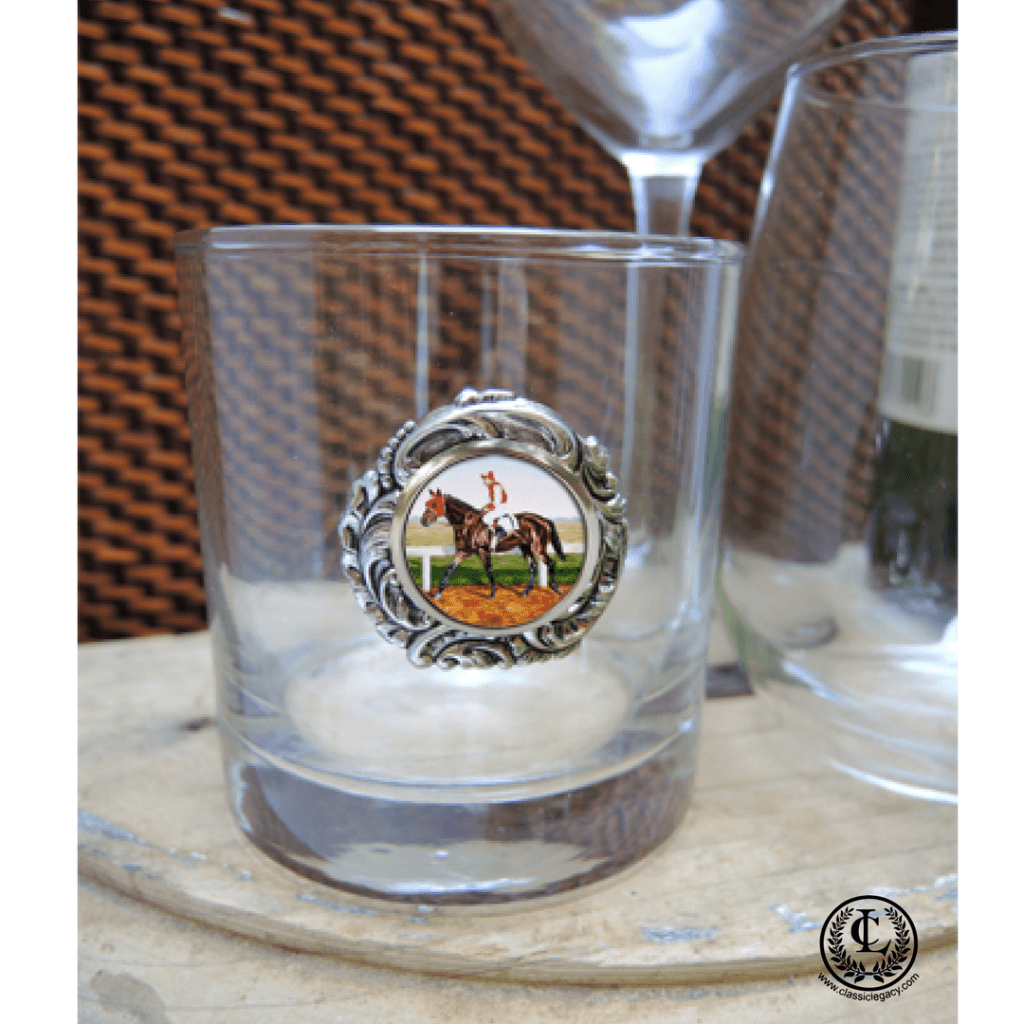Bourbon Glass Silver & Art of Race horse