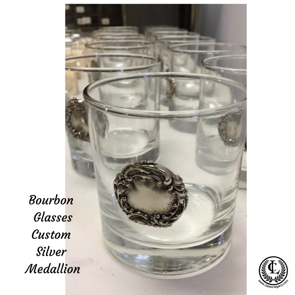 Bourbon Glass with Silver Medallion