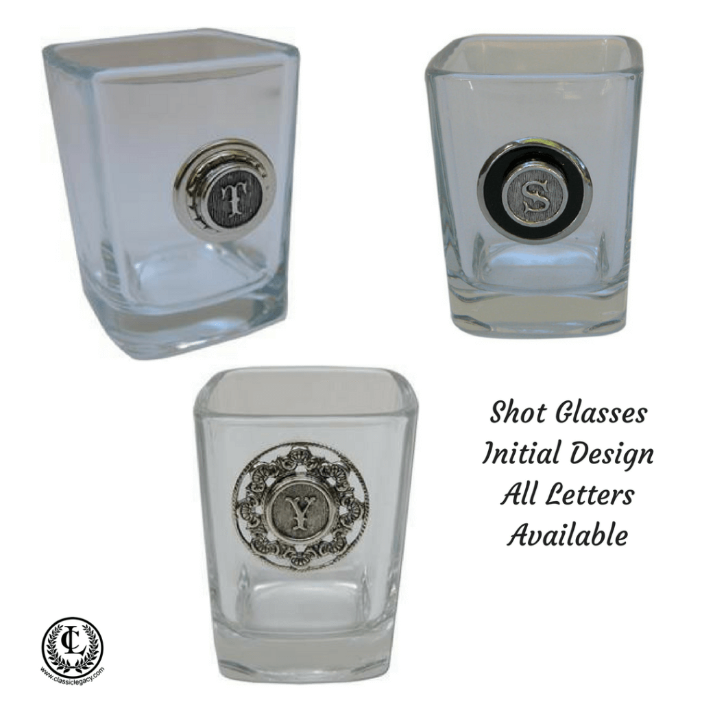 Shot Glasses with Initial designs