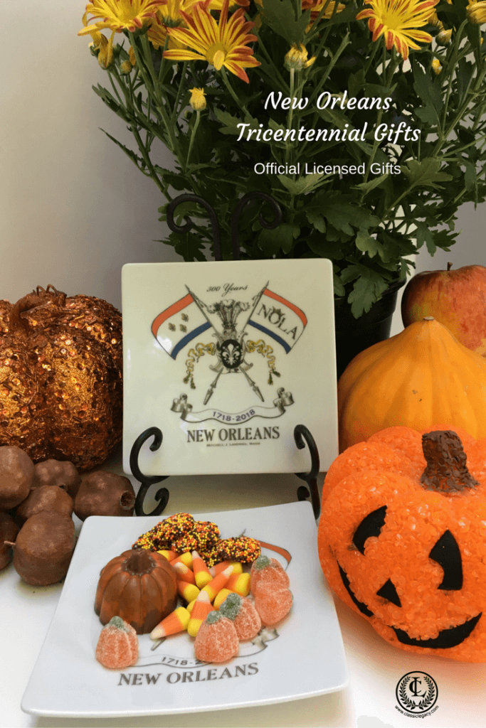 NOLA2018 Tricentennial gifts include this small plate which is perfect for Halloween treats