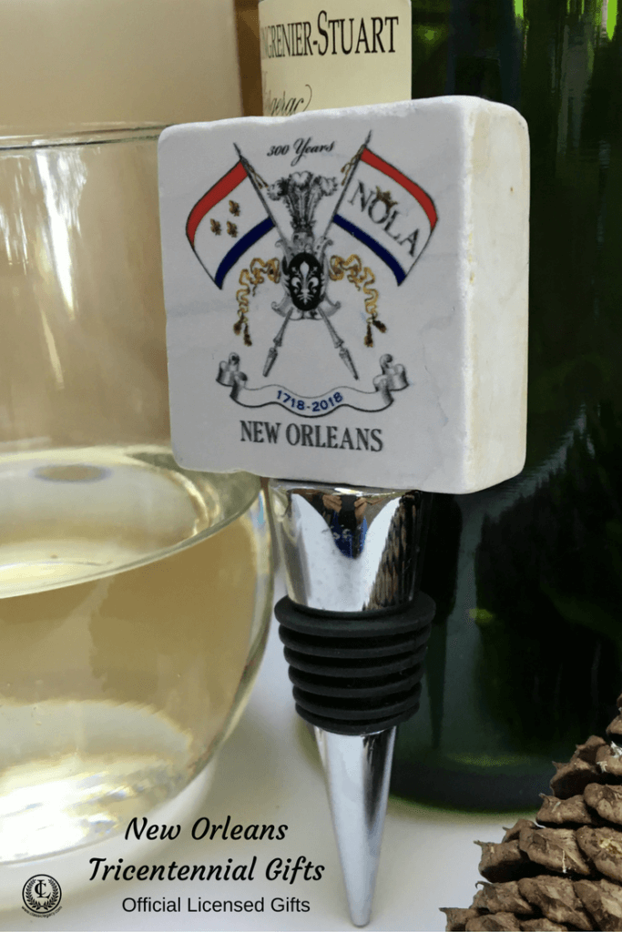NOLA2018 Tricentennial Gifts feature the New Orleans Tricentennial Wine Bottle Stopper 