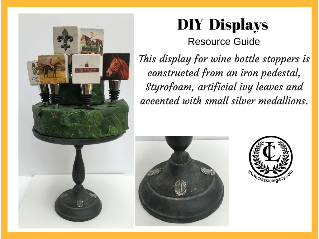 DIY Display for Wine Bottle Stoppers Iron Pedestal