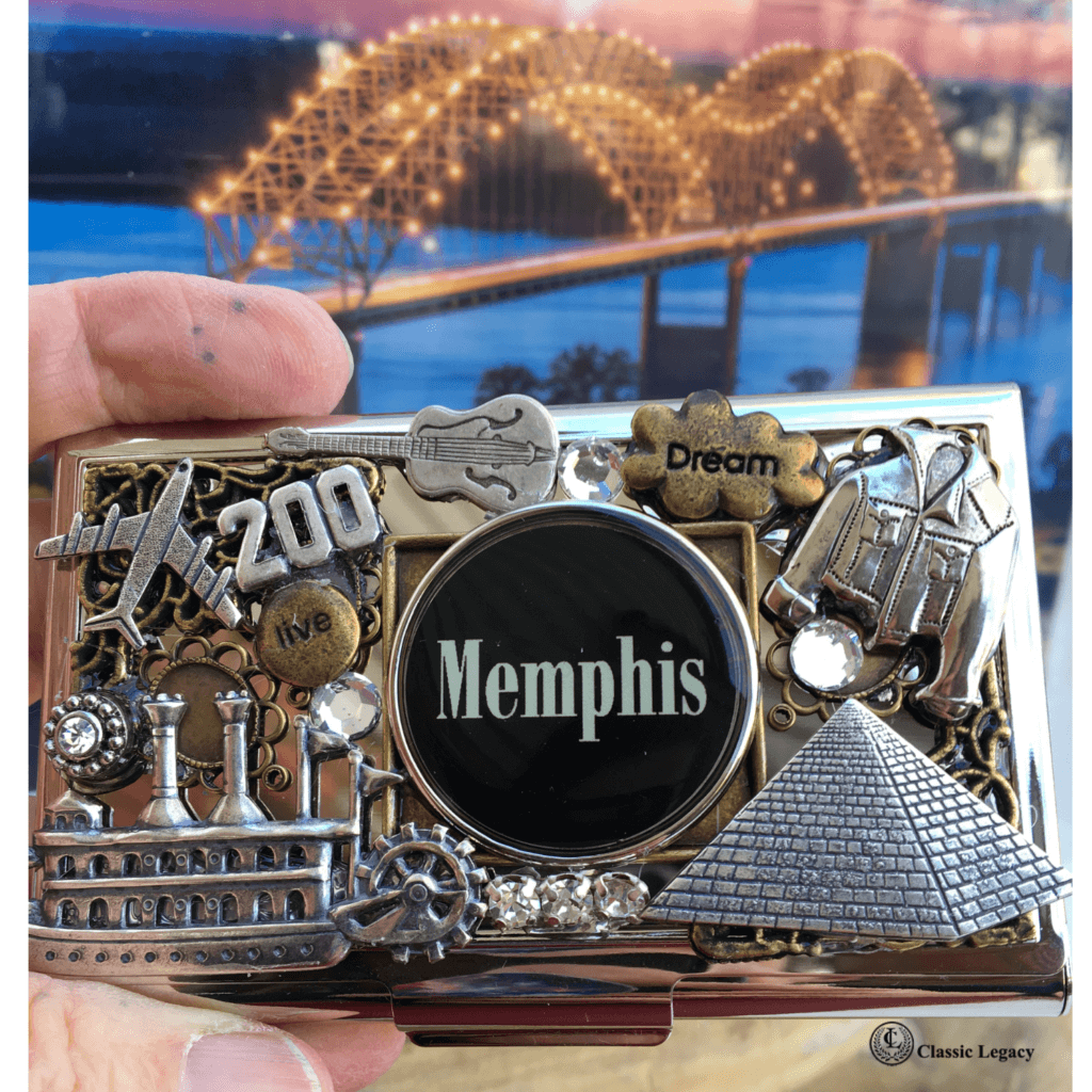 Business Card Holder Memphis Bicentennial Collage art