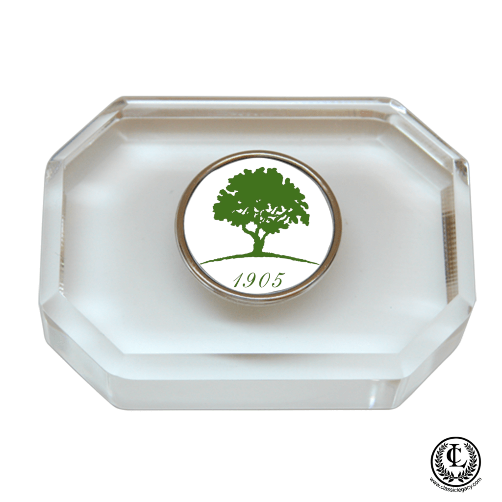 paperweight with custom image of golf country clbu