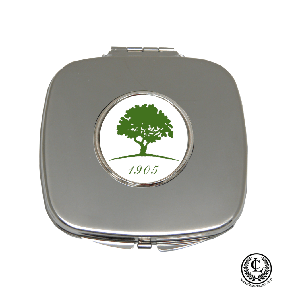 Purse mirror with custom logo of golf country club