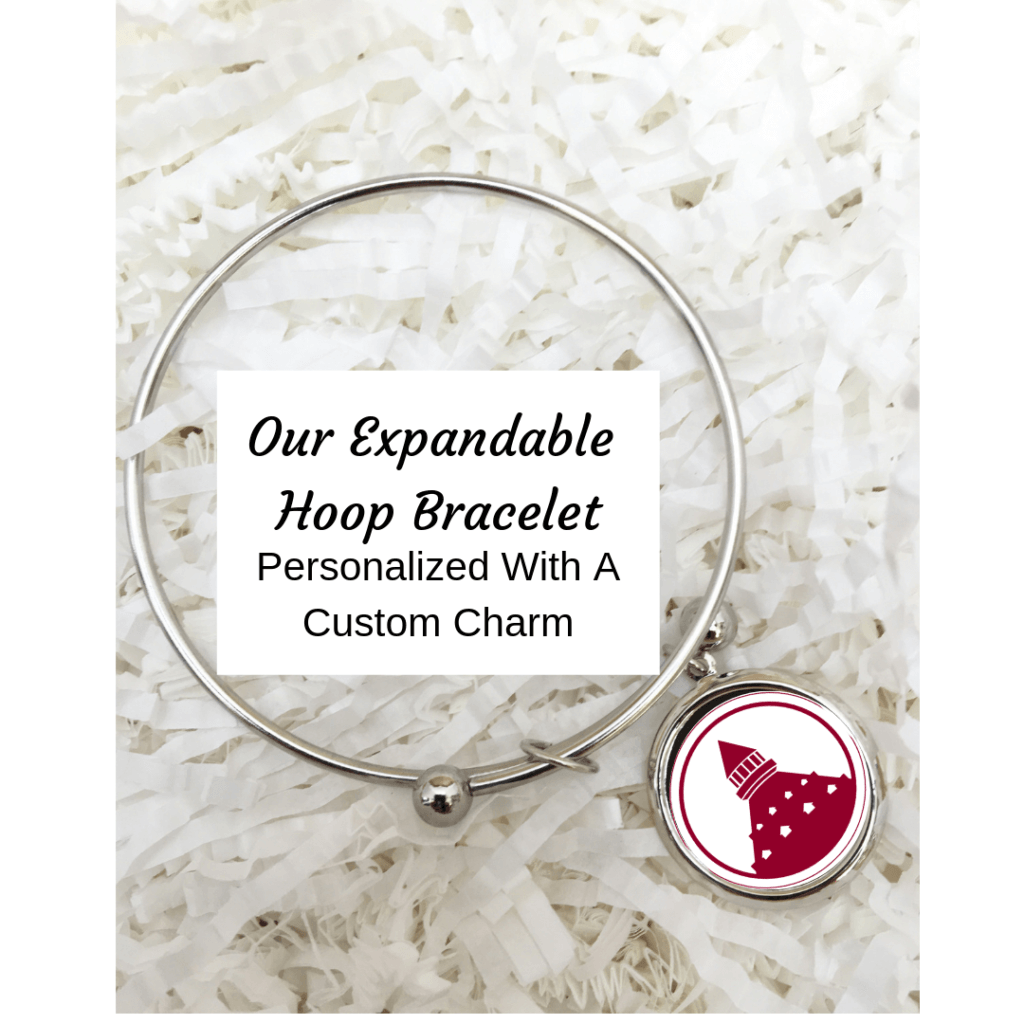 Custom expandable hoop bracelet