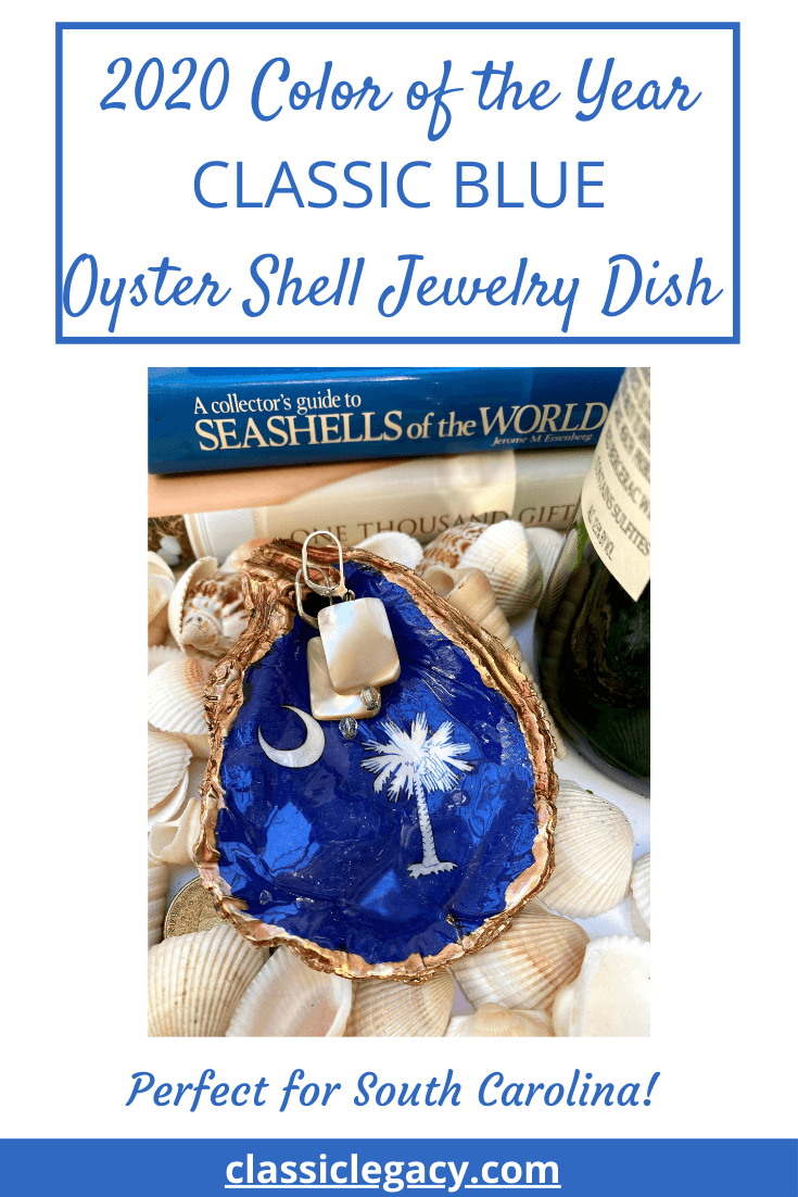 oyster shell dishes for the State of Louisiana and state of South Carolina both feature the classic blue colors.   They make perfect gifts for 2020  featuring the color of the year , classic blue.