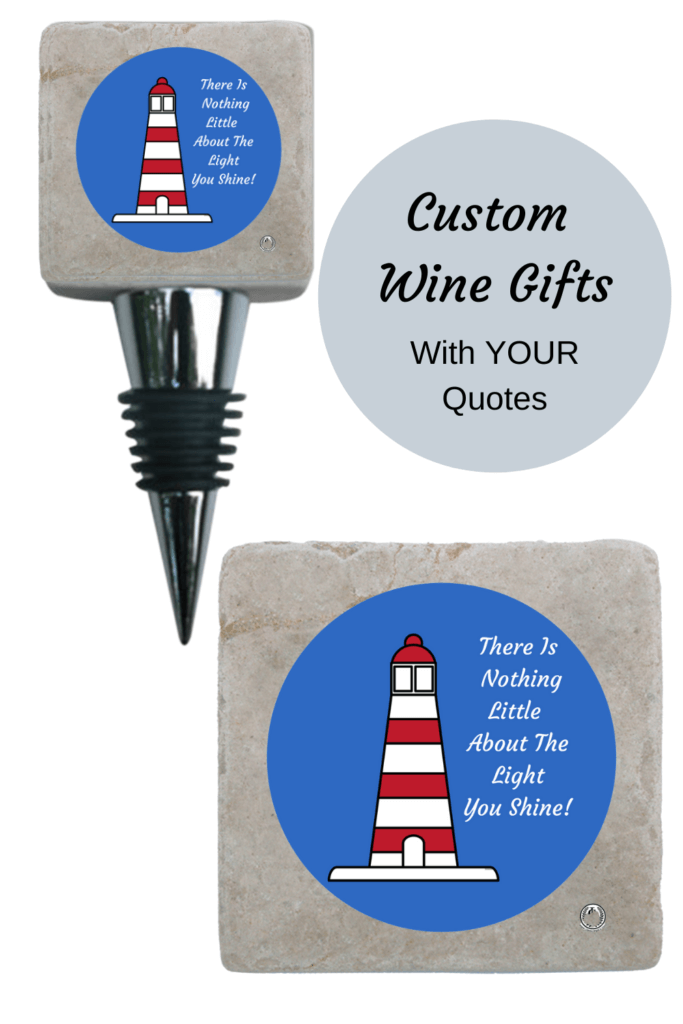 Wine Gifts with Lighthouse Quote