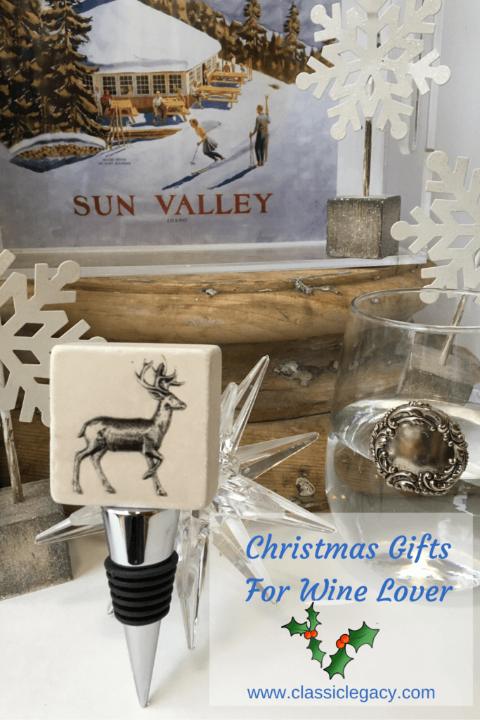 Winning holiday gifts for 2020 include the marble wine bottle stopper featuring the deer image.