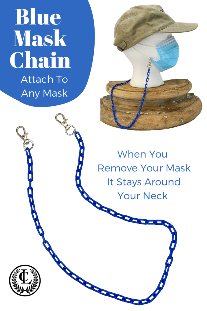 blue lightweight chain for mask