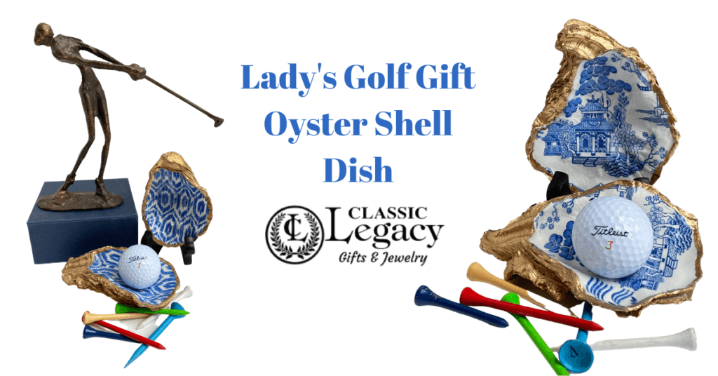 Oyster Shell Dish, Lady's Golf Gift