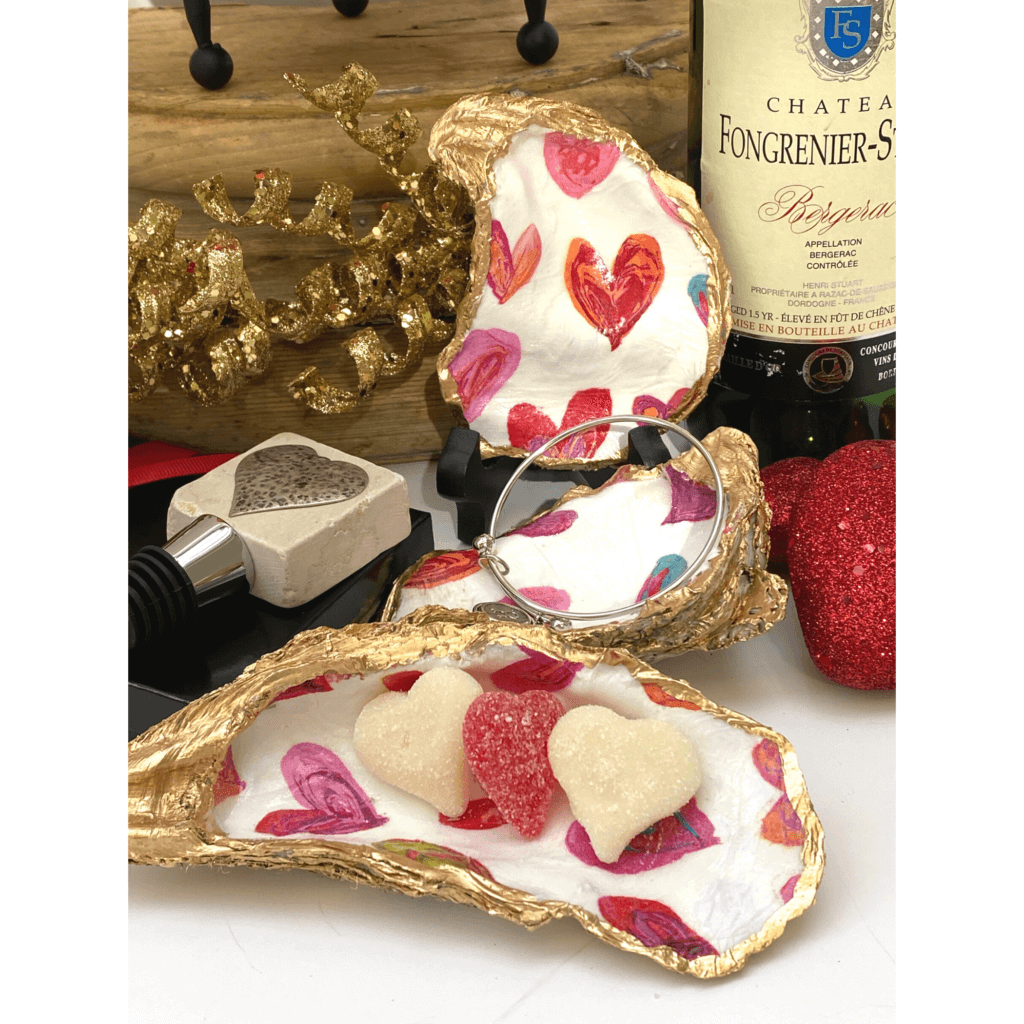 Heart Oyster Shell dish perfect to hold candy