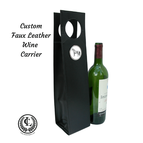 custom personalized wine carrier | personalized equestrian gifts