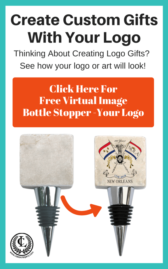 Free Virtual Image with your logo on marble bottle stopper