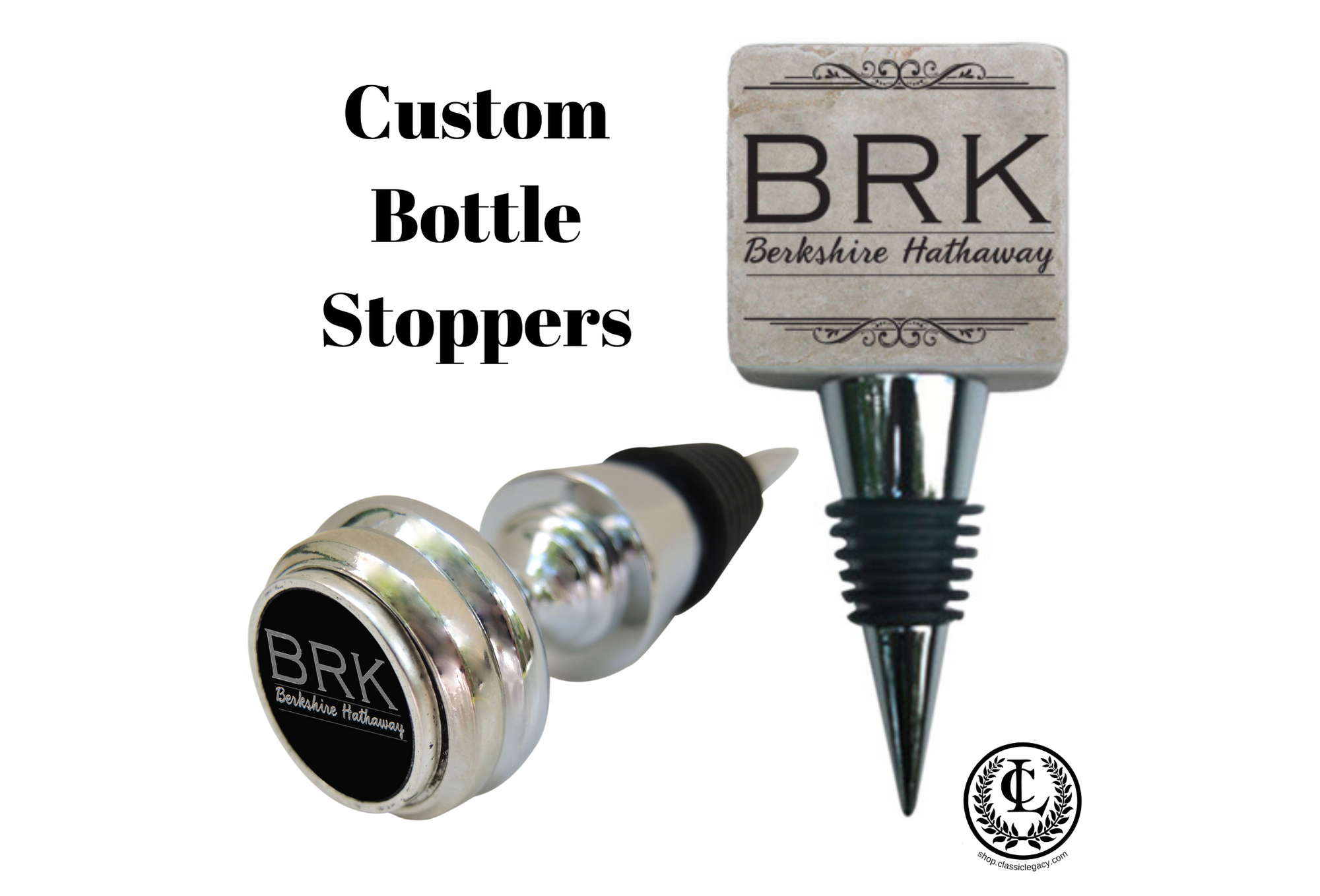 Create custom logo bottle stoppers with your corporate logo.